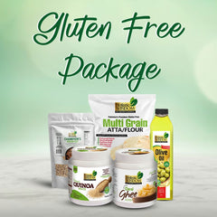 Gluten Free Package - Champion's Breakfast, Olive Oil, Desi Ghee, Multi Grain Atta, Quinoa