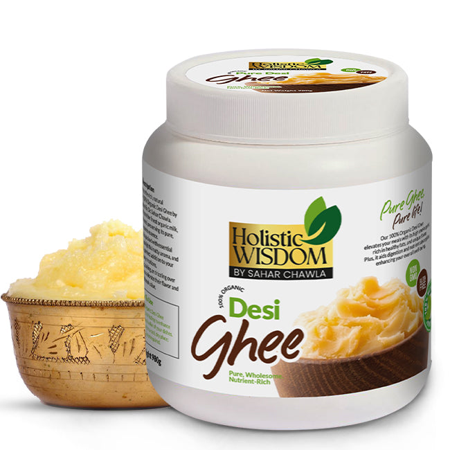 100% Organic Desi Ghee - Pure Wholesome Nutrient Rich, Good Source of Energy, Improves Immune System, Strengthens Bone Health & Good for Heart!