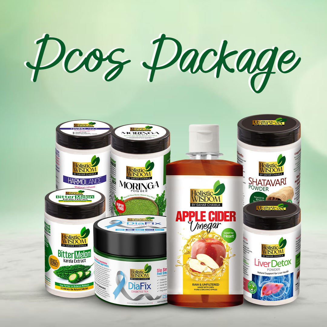 Kirocomplex PCOS Package - Moringa Powder, DiaFix Tea, Bitter Melon (Karela Extrac ...