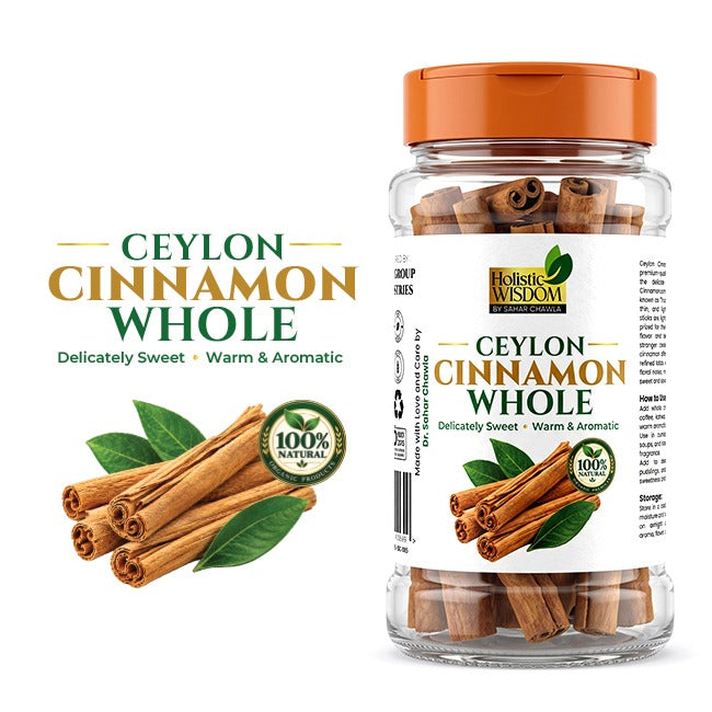 Ceylon Cinnamon Whole – Pure Natural Cinnamon Sticks for Tea, Cooking, Baking & Desserts